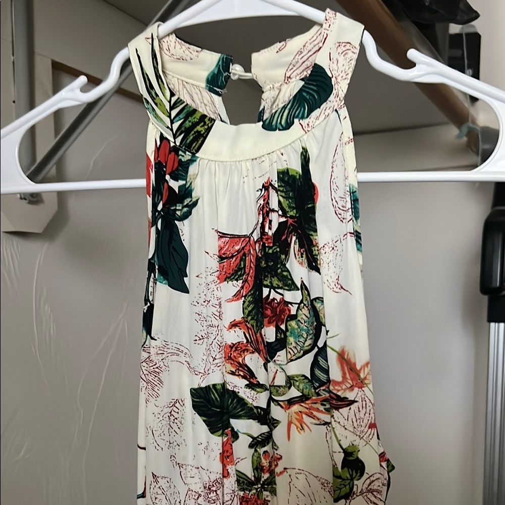 Floral Sleeveless Halter Dress